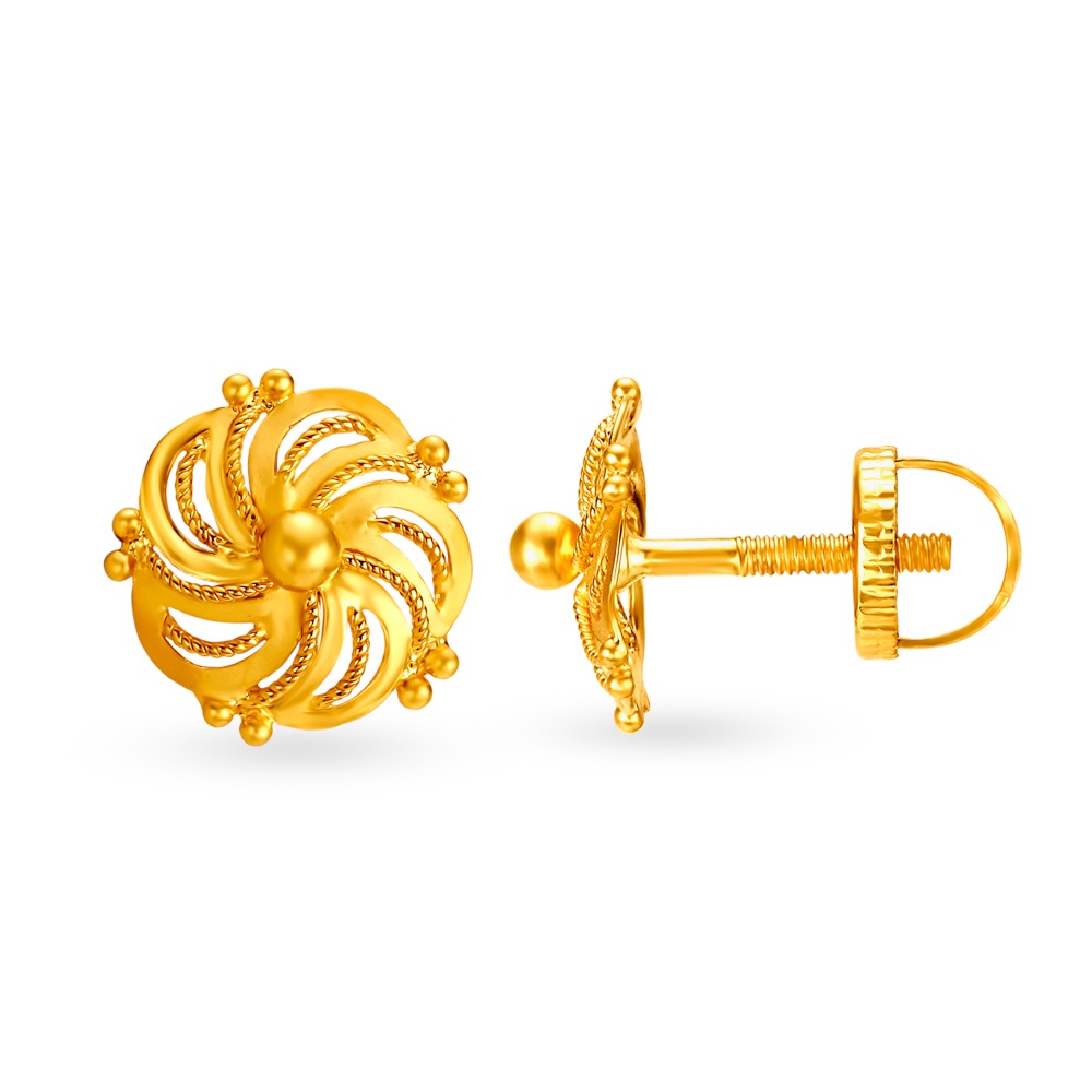 Enticing Gold Jhumki Earrings,,hi-res image number null