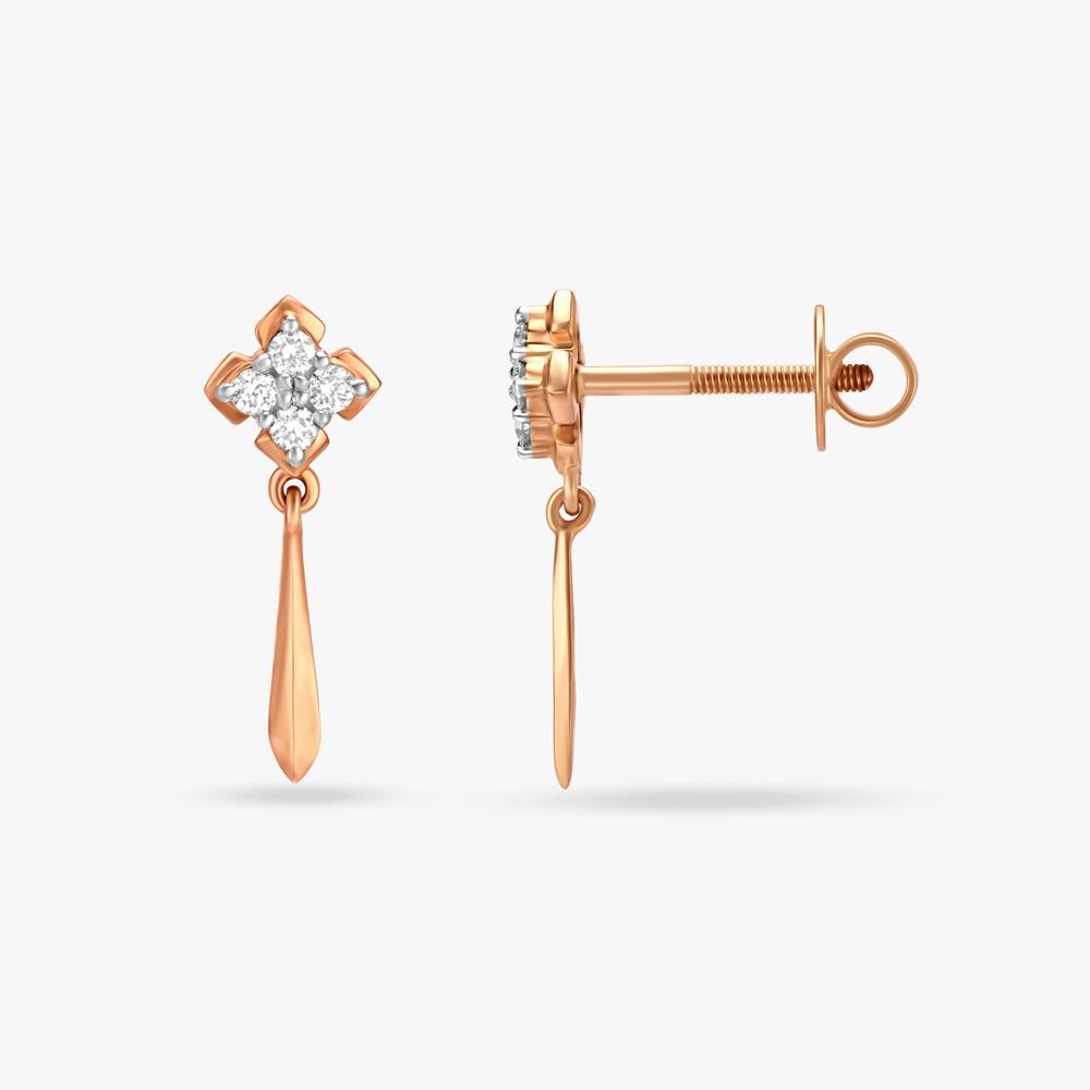 Charming Flowers Diamond Drop Earrings,,hi-res image number null