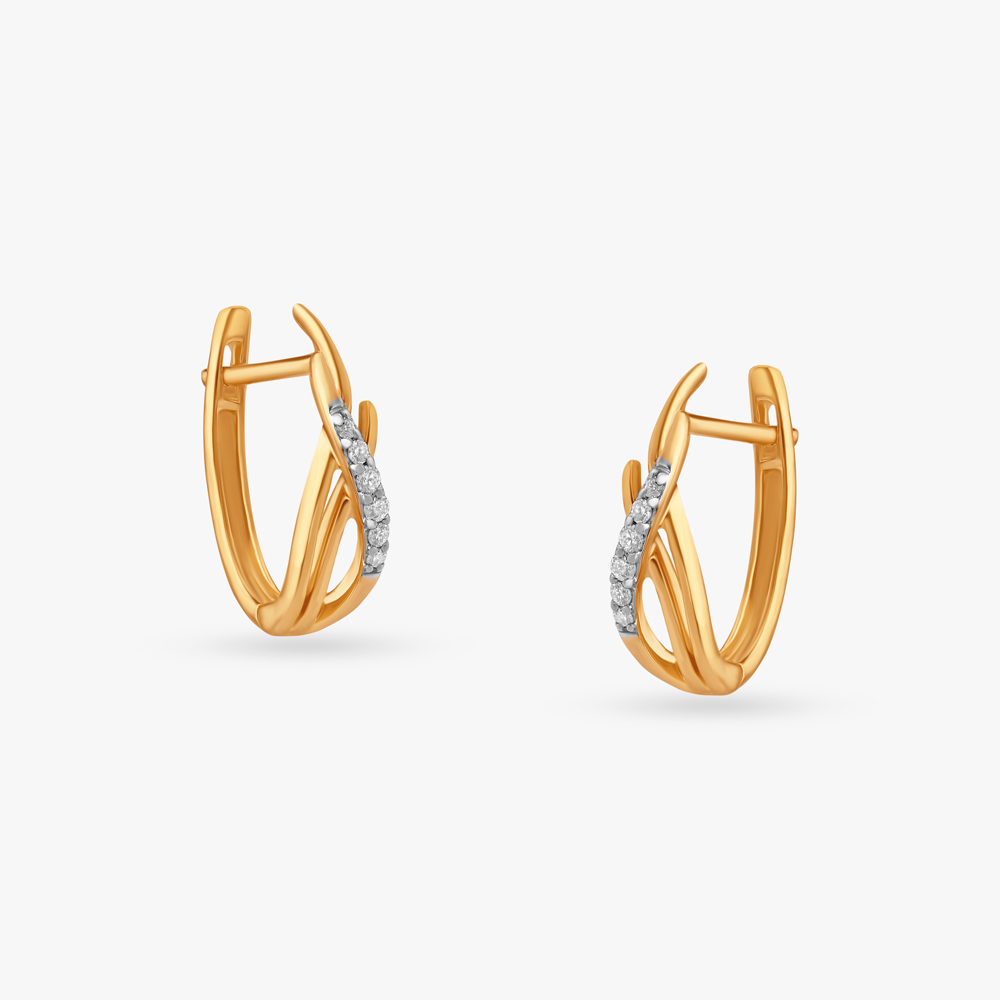 

Luminous Poetry Diamond Hoop Earrings