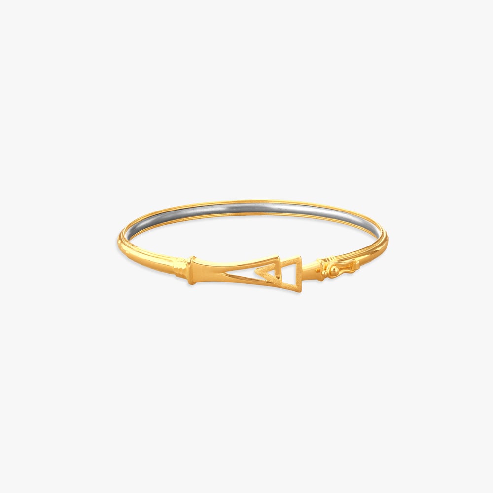 

Angular Crest Gold Bangle