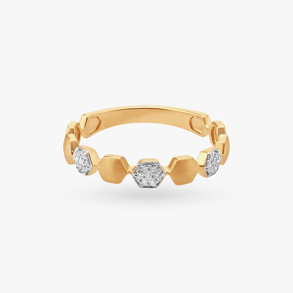 Bold Geometric Diamond Ring,,hi-res image number null