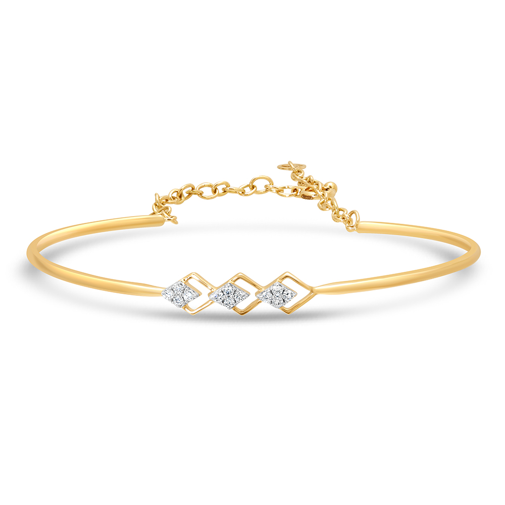14KT Yellow Gold Alpine Ascent Diamond Bangle,,hi-res image number null
