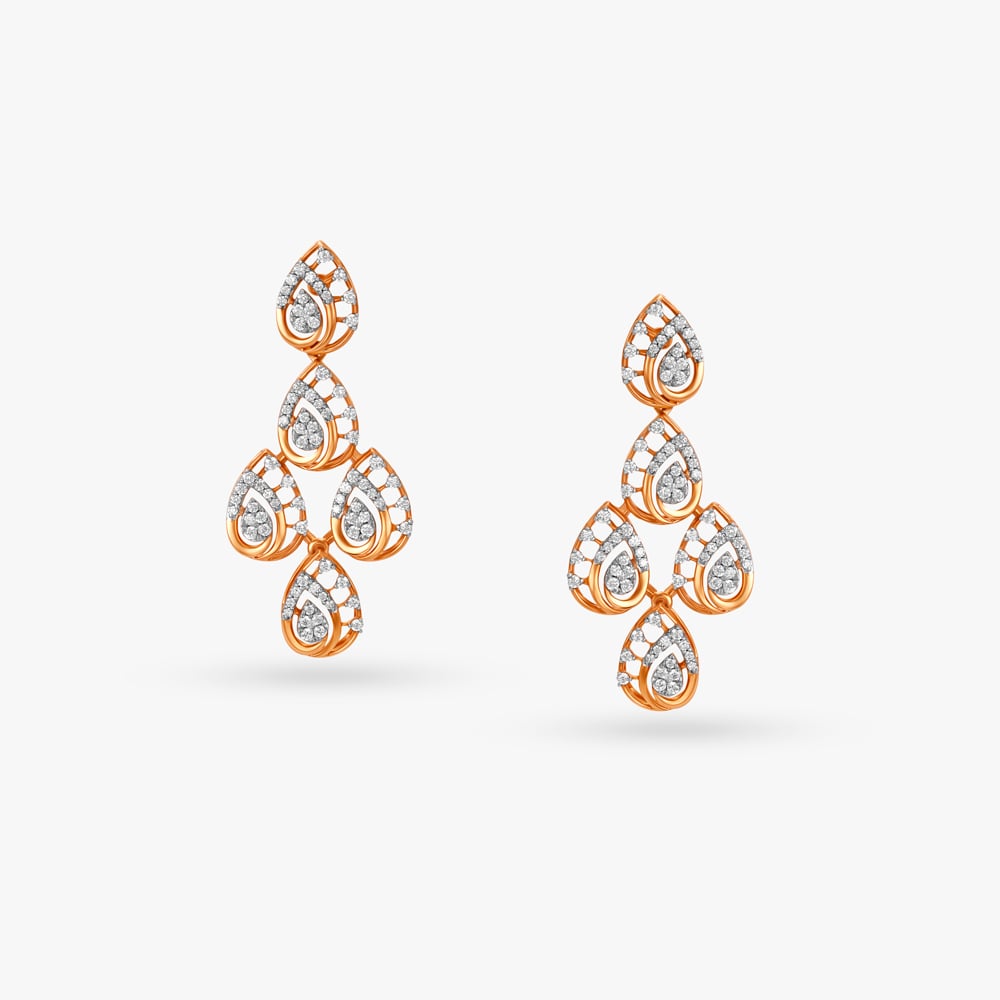 Leafy Glamour Diamond Necklace Set,,hi-res image number null