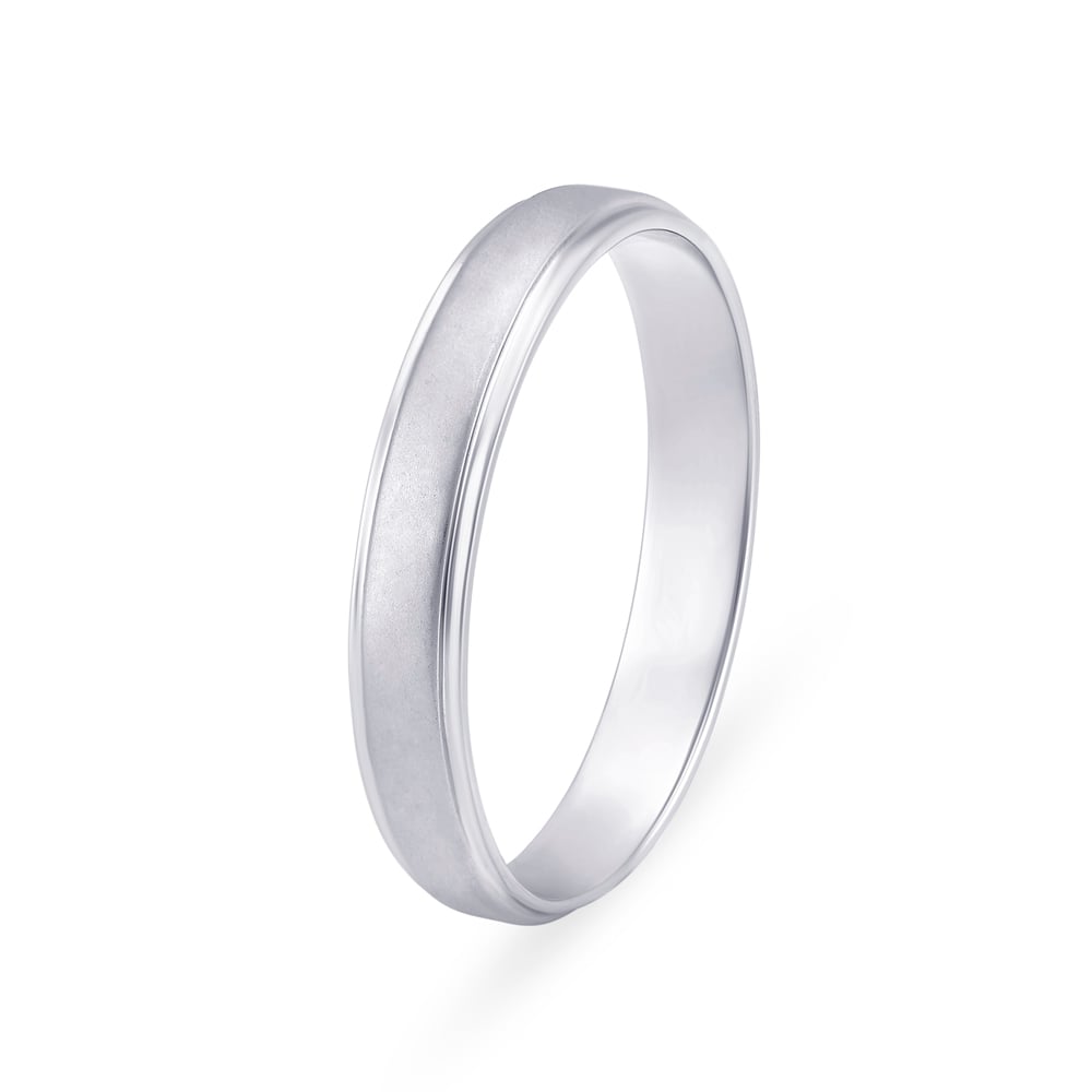 Sophisticated Textured Platinum Ring for Men