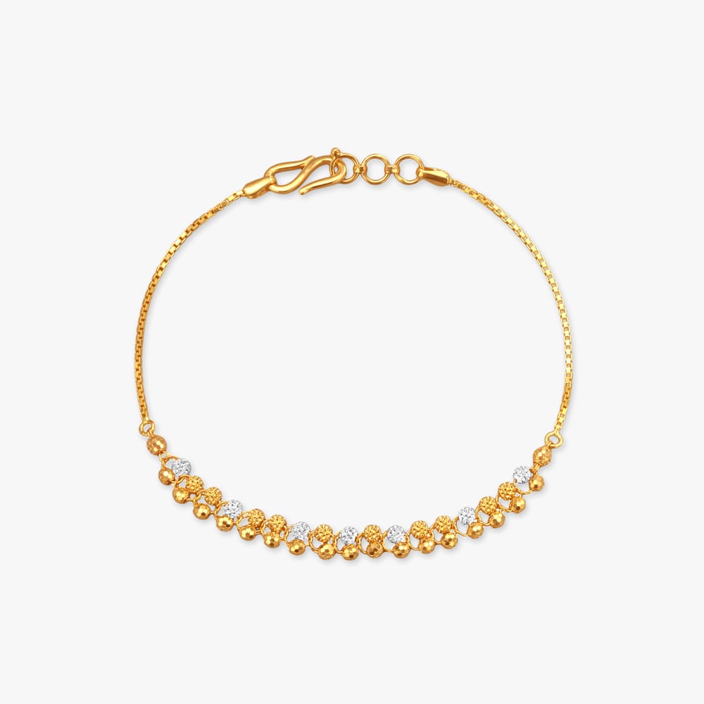 Intricate Beaded Gold Bracelet,,hi-res image number null