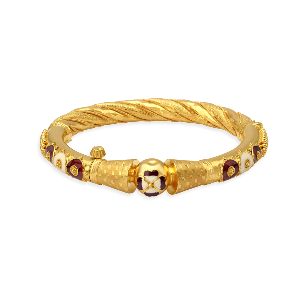 Modern Thick Gold Bangles