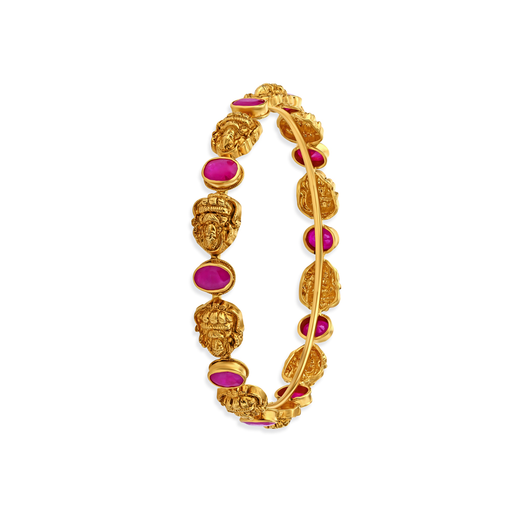 Captivating Gold Ruby Bangle,,hi-res image number null