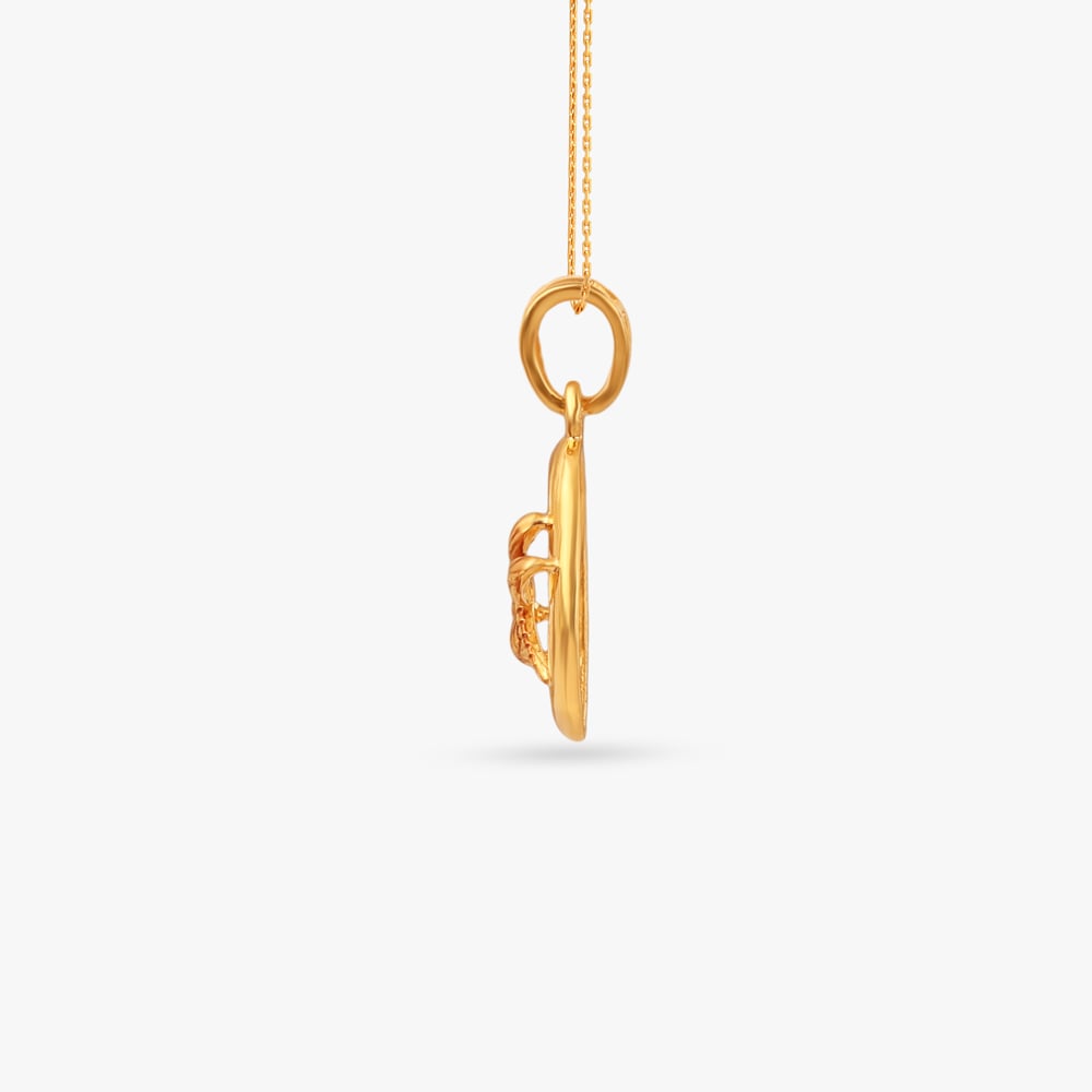 Winged Wonder Gold Pendant And Earrings Set,,hi-res image number null