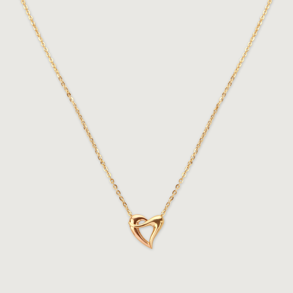 Heart Loop Gold Necklace,,hi-res image number null