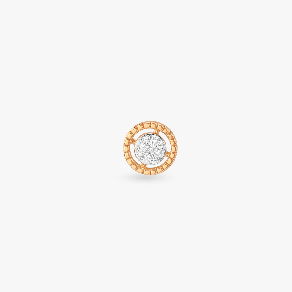 Solar Halo Diamond Nose Pin,,hi-res image number null