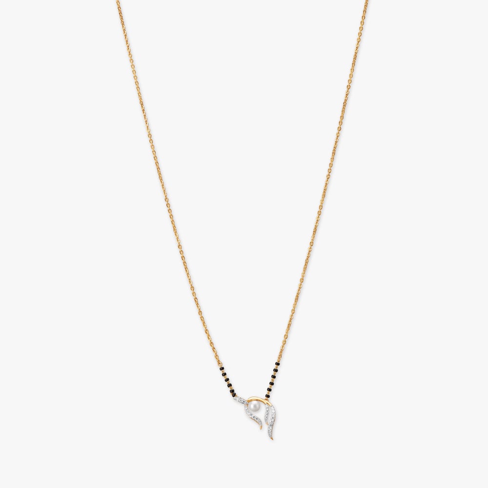 Luminous Twist Diamond Mangalsutra,,hi-res image number null