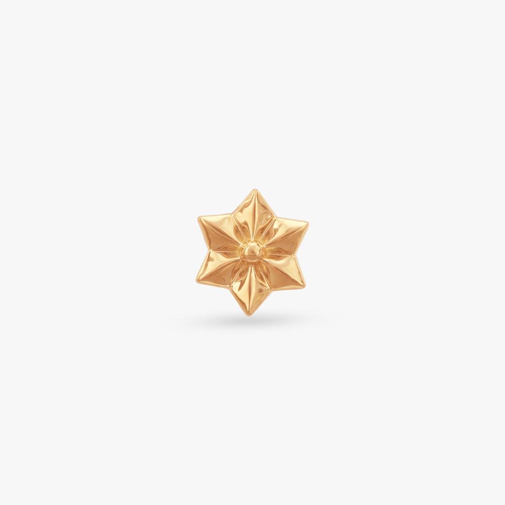 Lotus Gleam Gold Nose Pin,,hi-res image number null