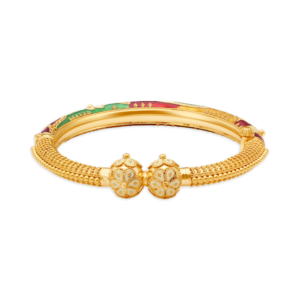 Colourful Royal Gold Bangle,,hi-res image number null