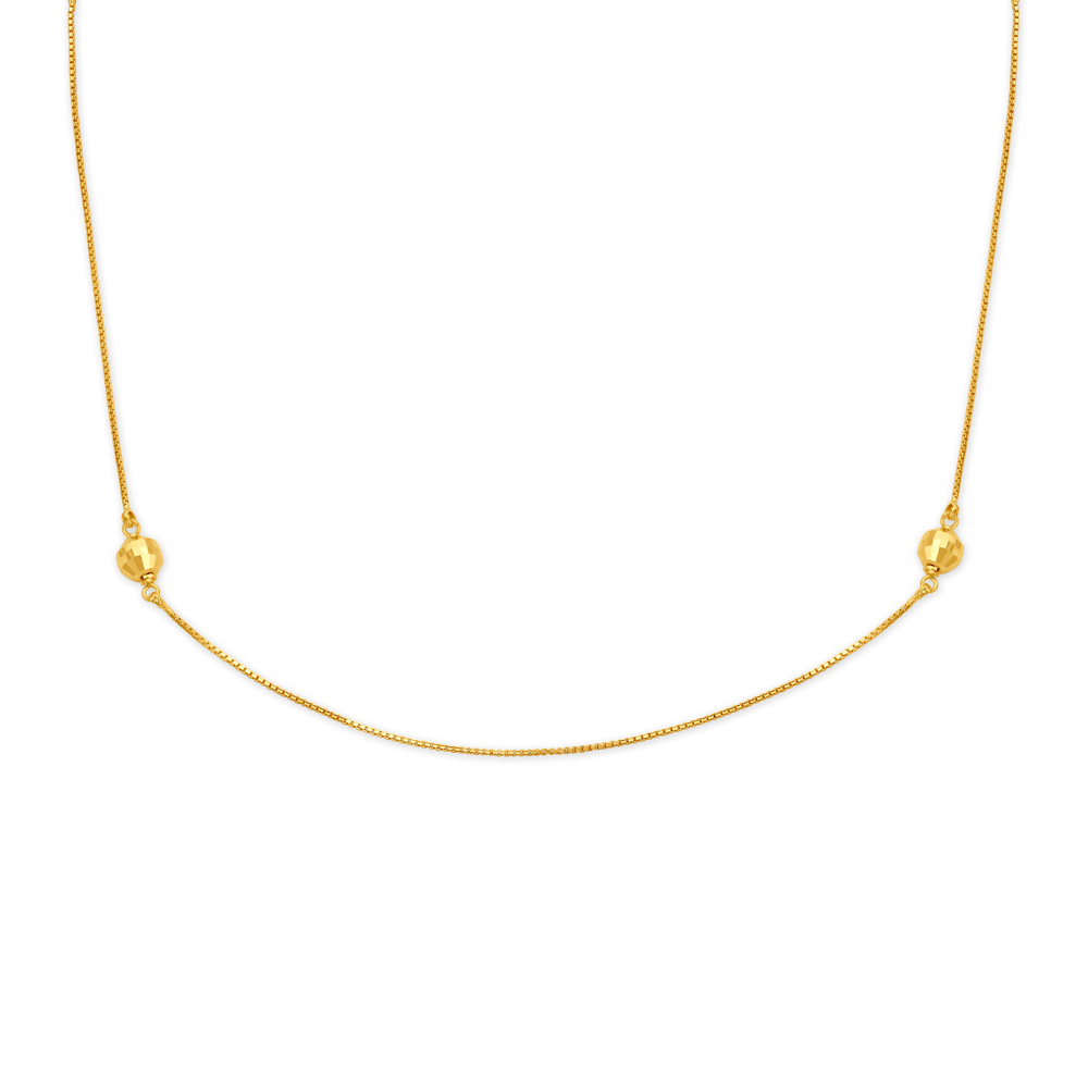 Sober Bead Gold Chain For Kids