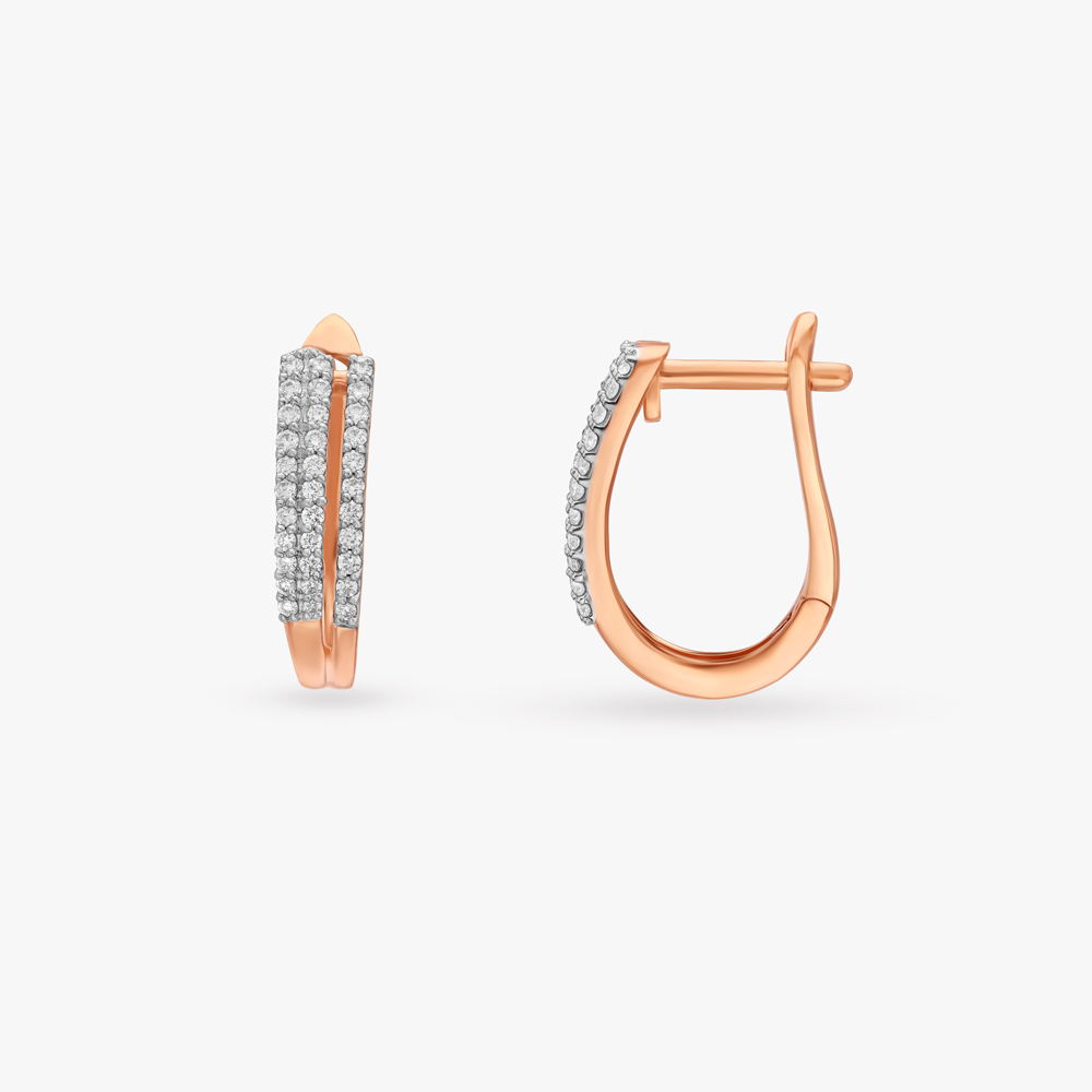Timeless Allure Diamond Hoop Earrings,,hi-res image number null