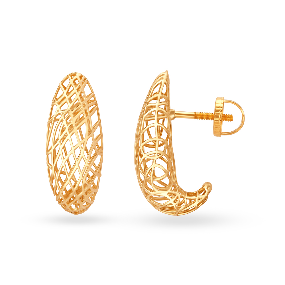 Classy Mesh Hoop Earrings,,hi-res image number null