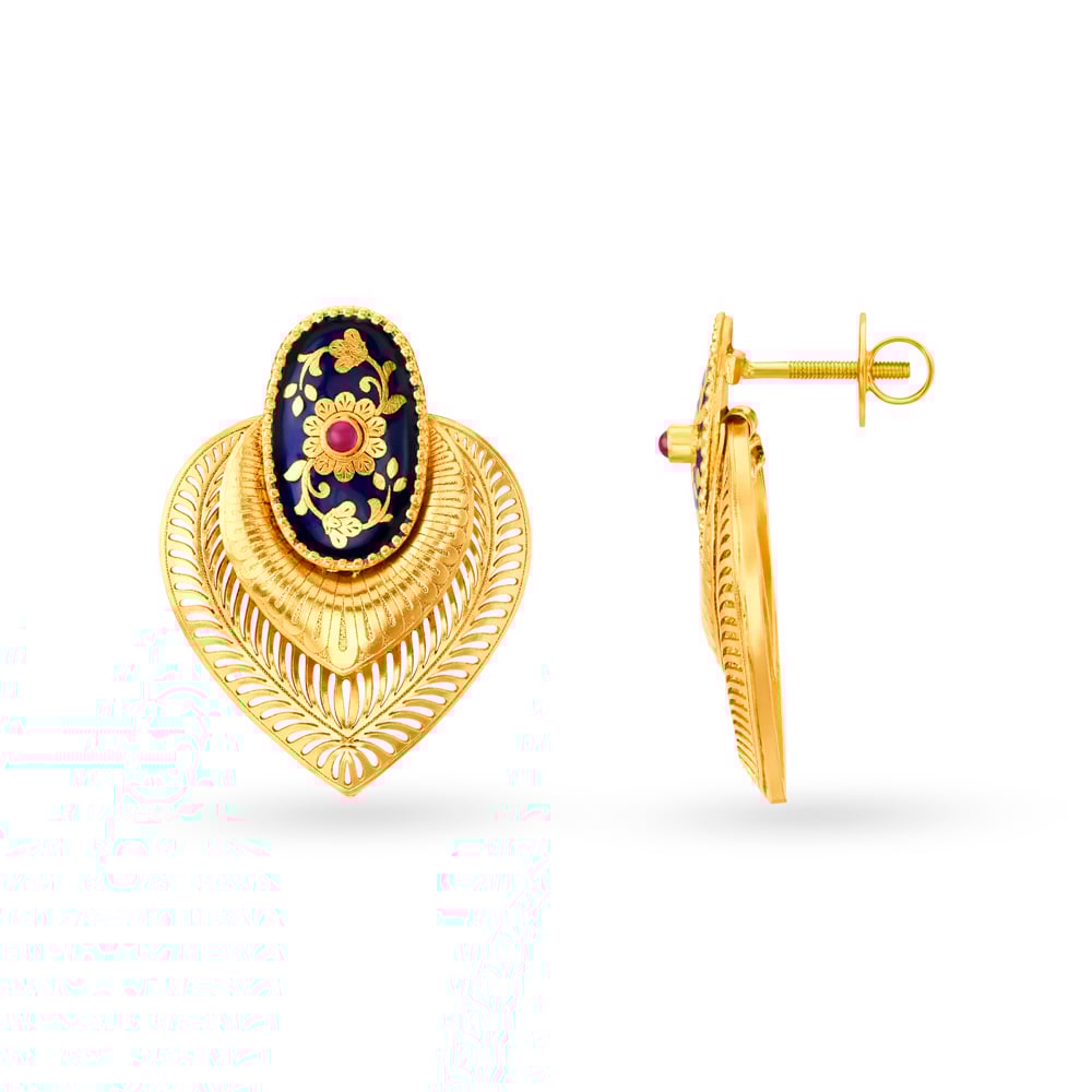 Stunning Enamel Gold Necklace set,,hi-res image number null