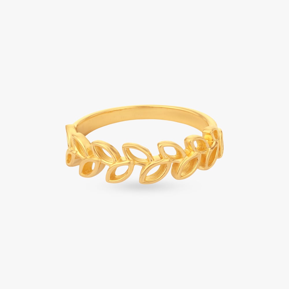 Leaf Garland Gold Finger Ring,,hi-res image number null