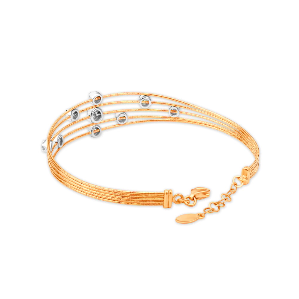 Radiant Multi Layered Diamond Bracelet in White and Rose Gold,,hi-res image number null