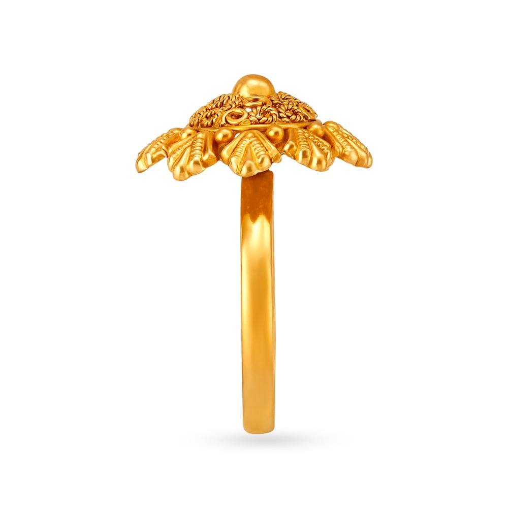 Ravishing 22 Karat Gold Traditional Finger Ring,,hi-res image number null