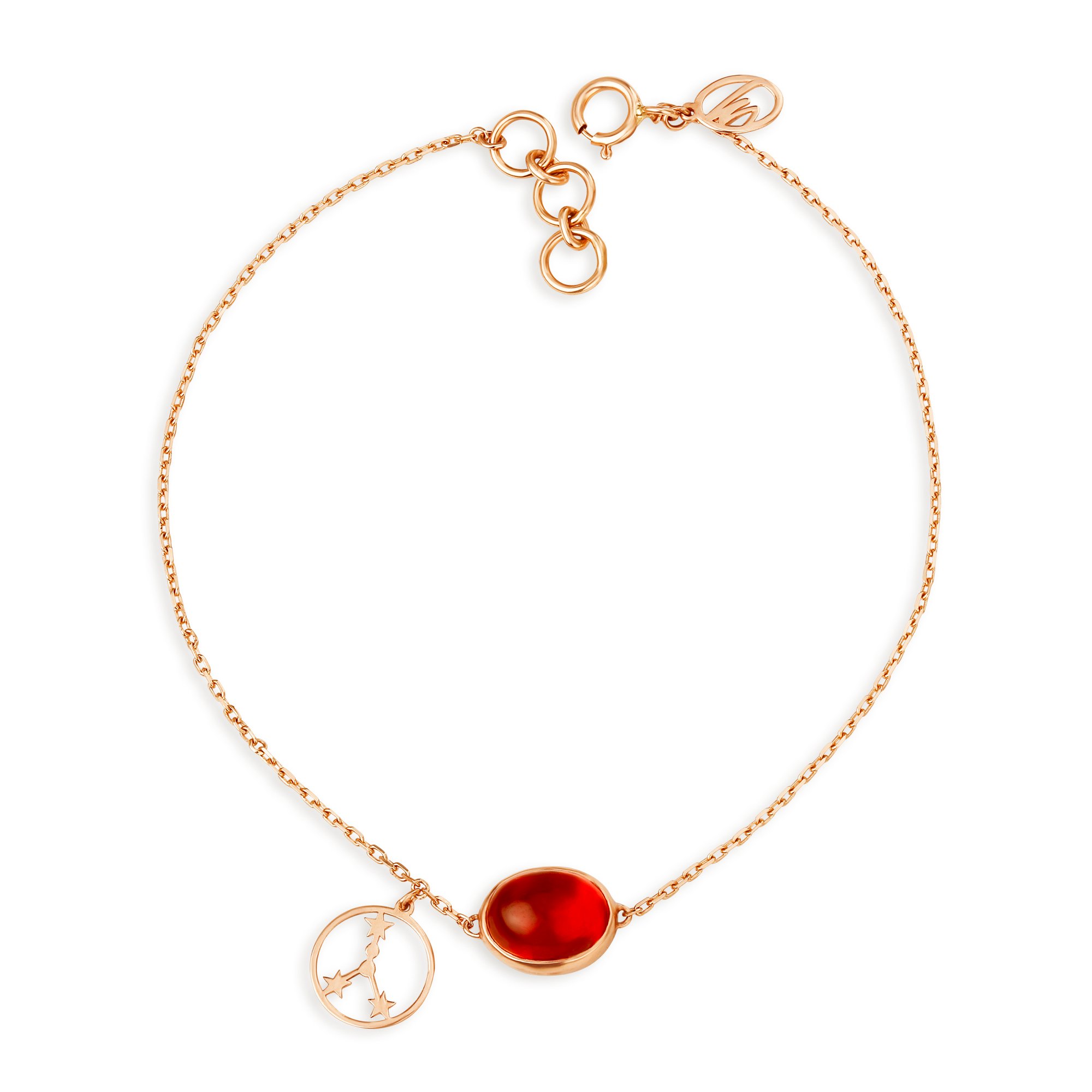 Buy Gold Plated Cancer Zodiac Charm Bracelet by MNSH Online at Aza Fashions.