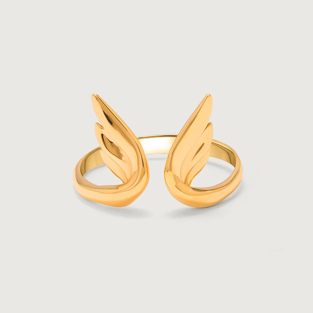 Whimsical Butterfly 14KT Gold Finger Ring for Her,,hi-res image number null