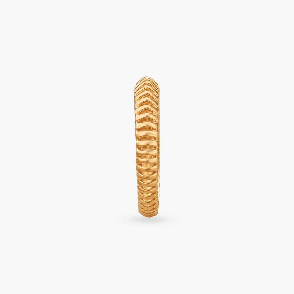 Pulse Line Gold Ring,,hi-res image number null