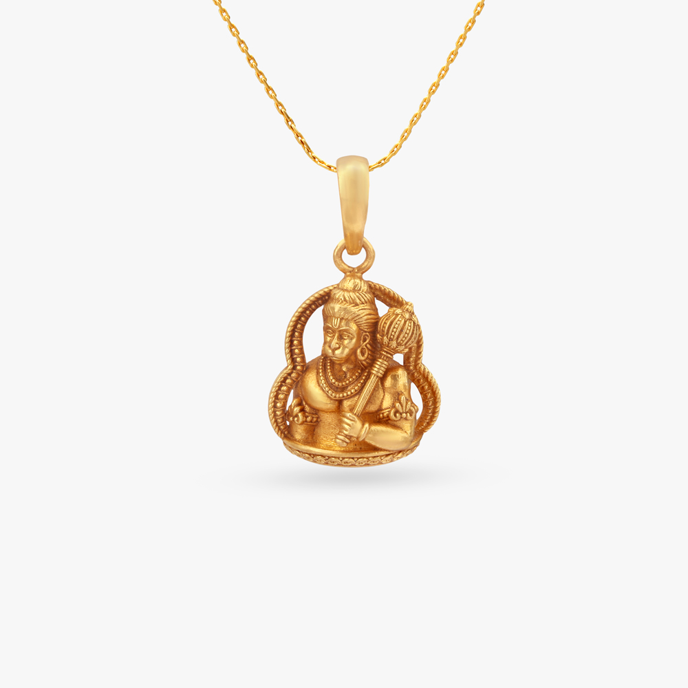 

Hanuman Aura Gold Pendant for Men