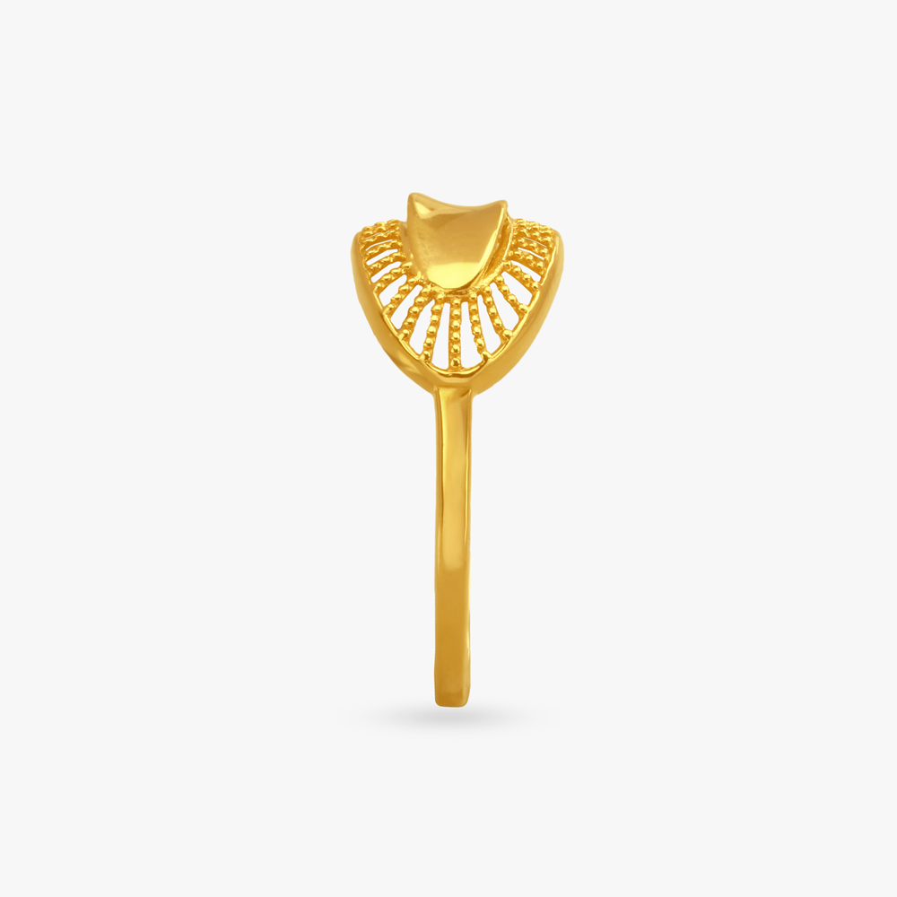 Radiant Statement Gold Finger Ring,,hi-res image number null