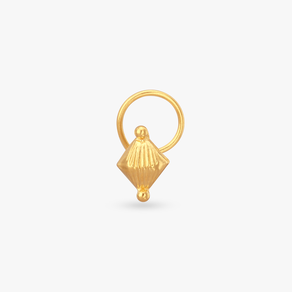 Elegant Rhombus Gold Nose Pin,,hi-res image number null