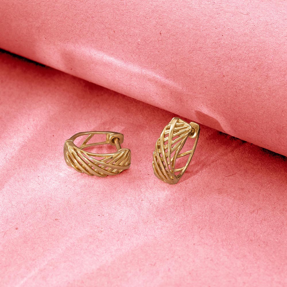 Timeless Twirl Gold Hoop Earrings,,hi-res image number null