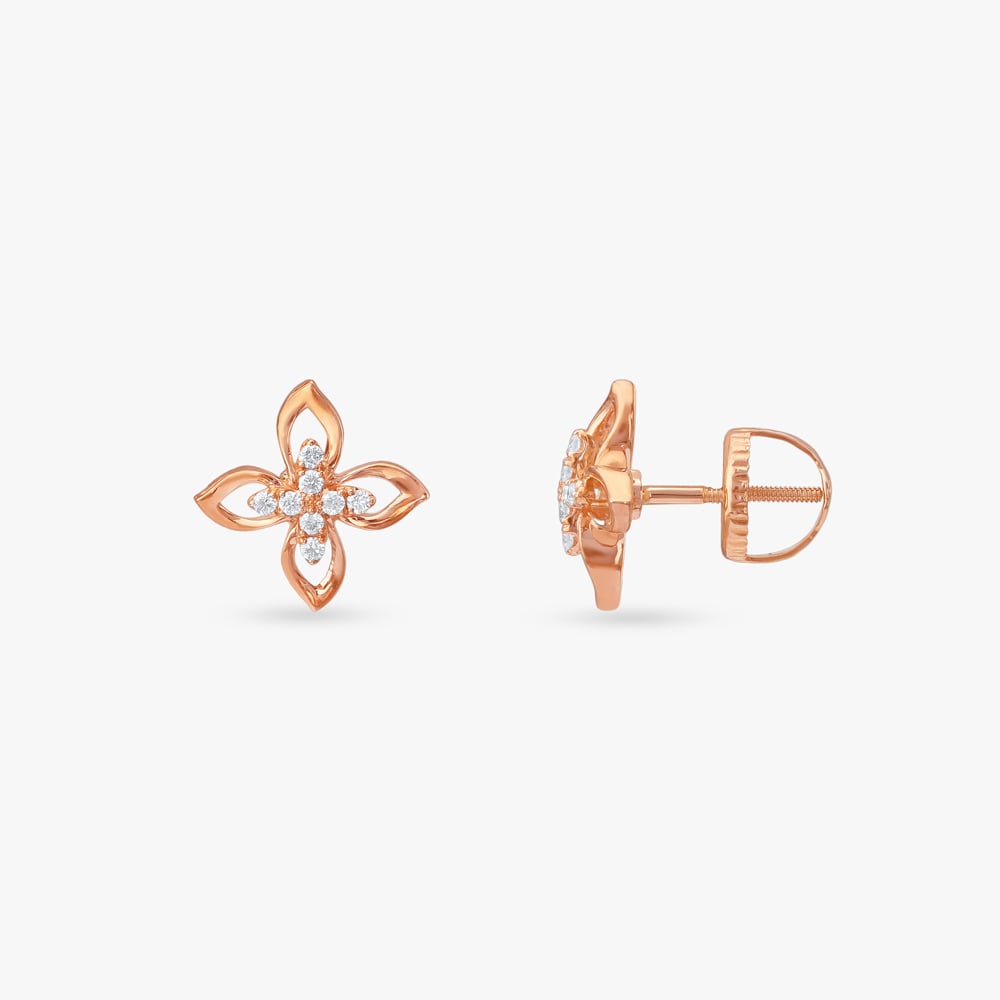 Petal Pulse Diamond Stud Earrings,,hi-res image number null