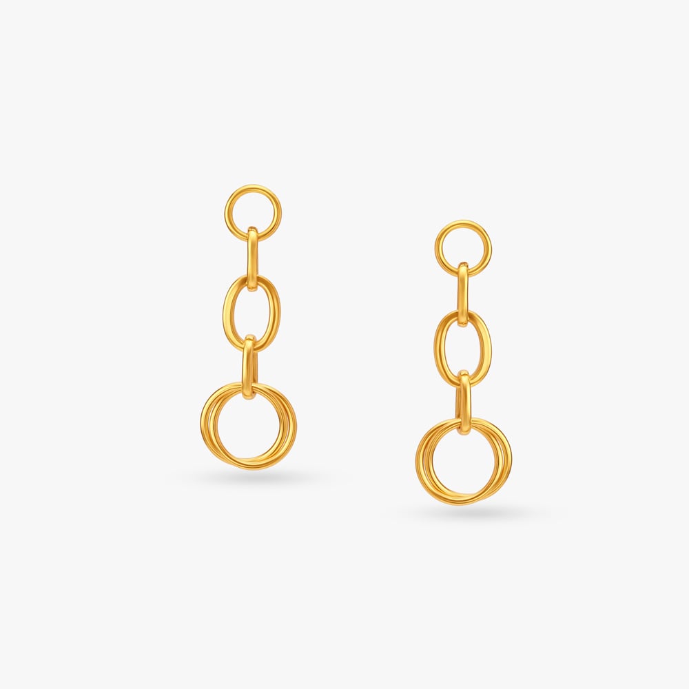 Contemporary Circle Drop Earrings,,hi-res image number null