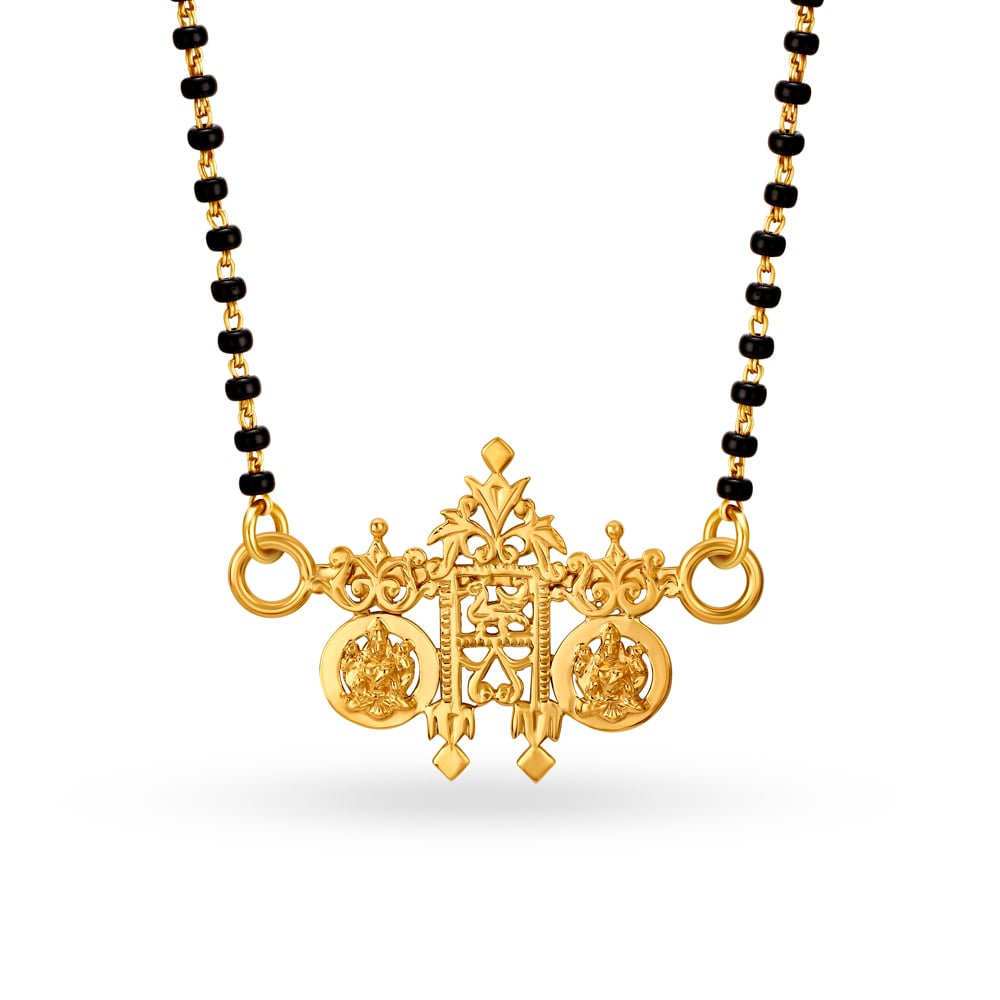Devotional Gold Lakshmi Thali Pendant,,hi-res image number null