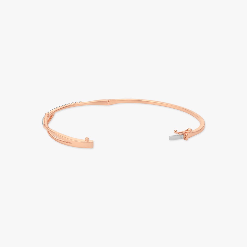 Flowing Leaf Diamond Bangle,,hi-res image number null