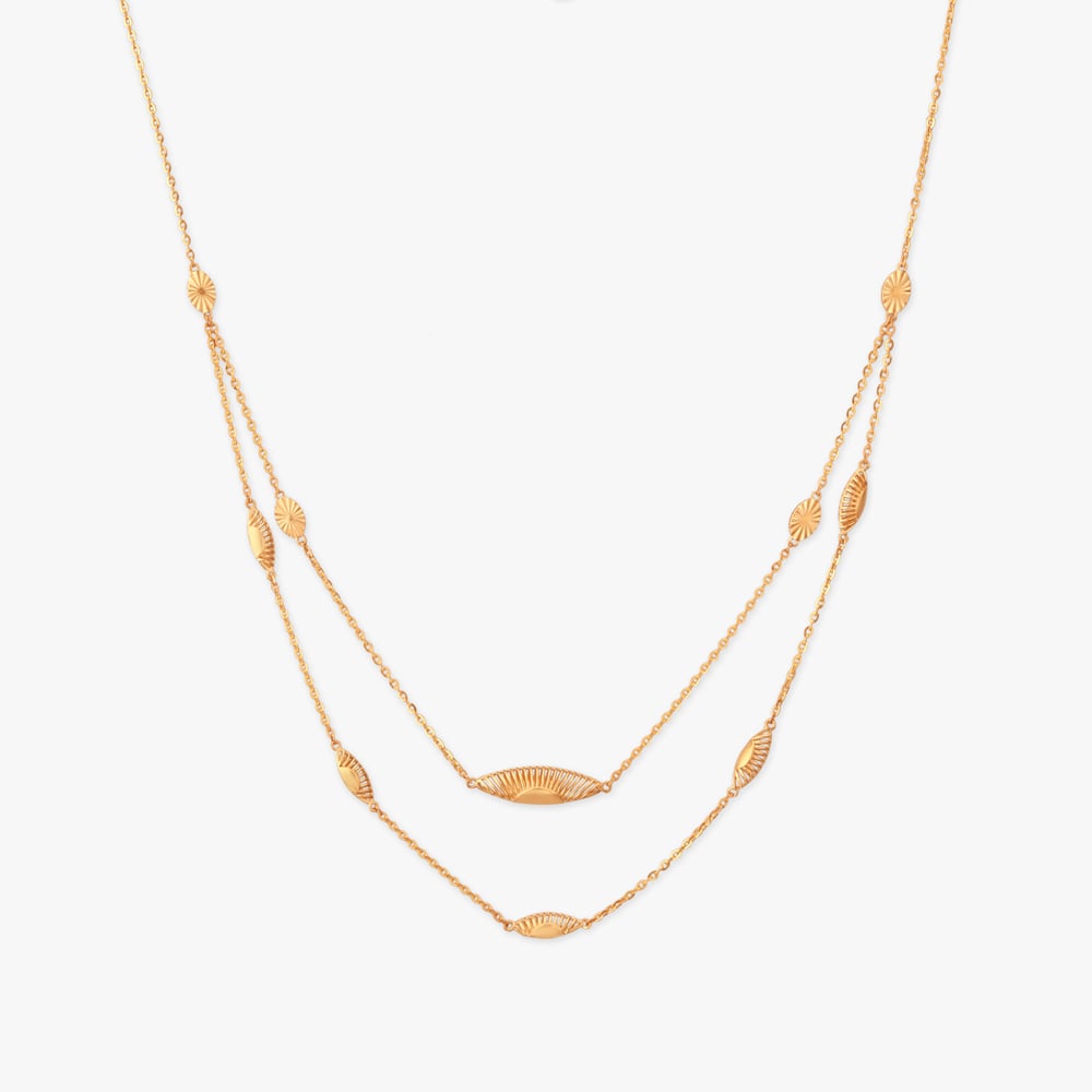 Sunlit Rhythm Gold Necklace Set,,hi-res image number null
