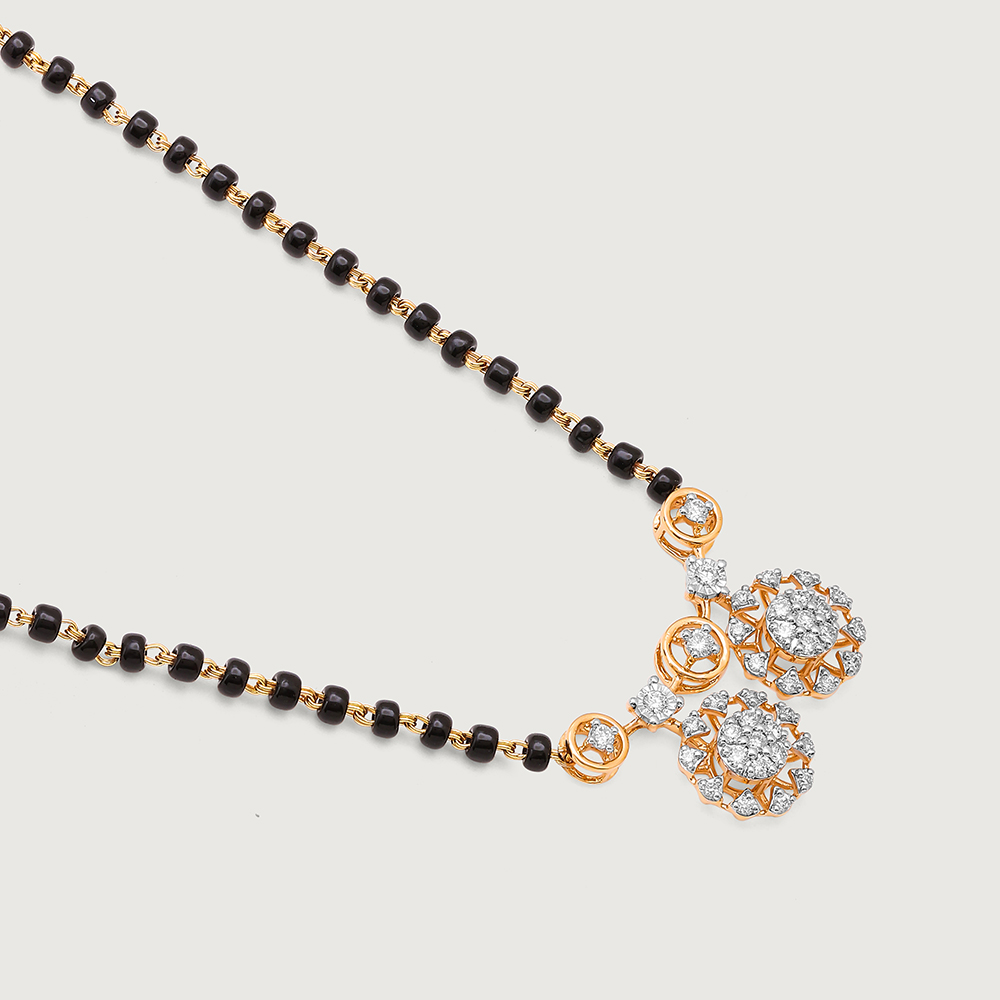 Glowing Grace 18 Kt Gold and Diamond Vati Mangalsutra,,hi-res image number null