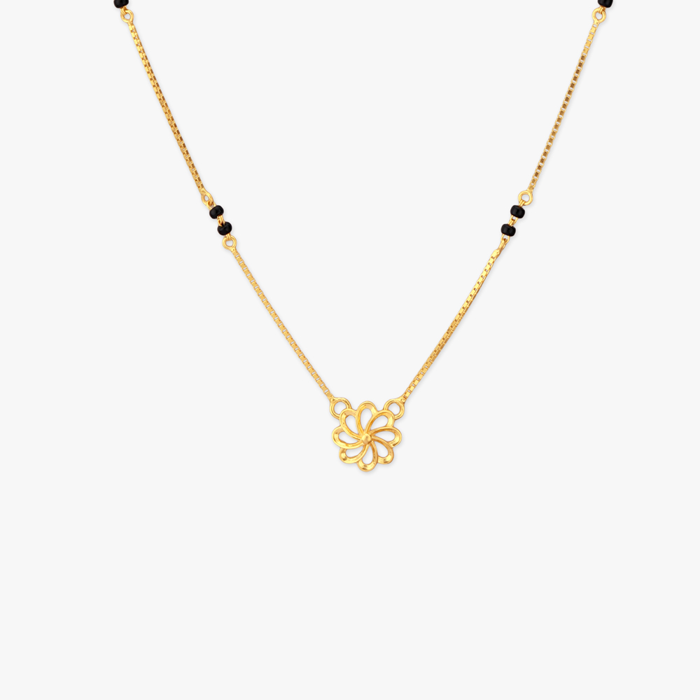Looped Blossom Gold Mangalsutra,,hi-res image number null