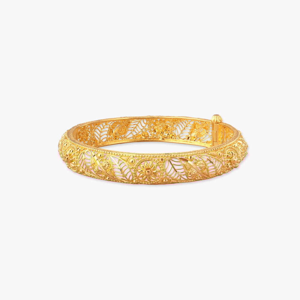 Gilded Bloom Gold Bangles,,hi-res image number null