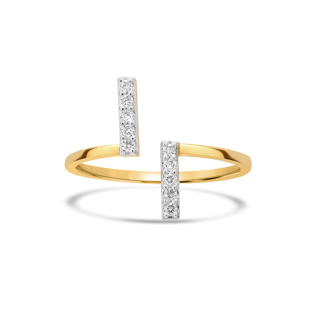 14KT Yellow Gold Radiant Orbit Adjustable Diamond Ring,,hi-res image number null