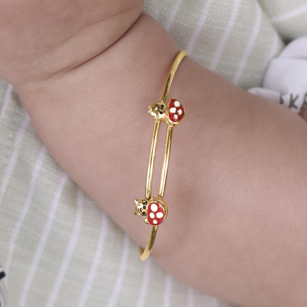 Flutter Ladybugs Gold Bangle,,hi-res image number null