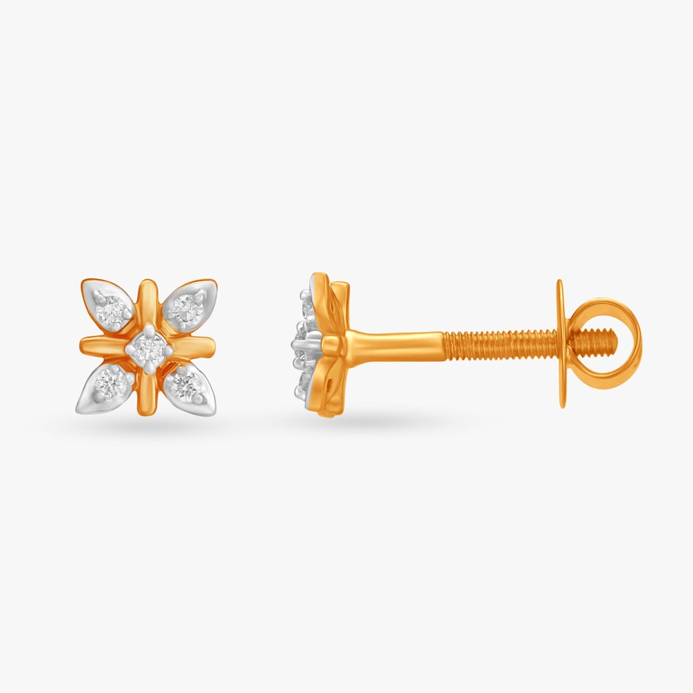 Graceful Diamond Stud Earrings,,hi-res image number null