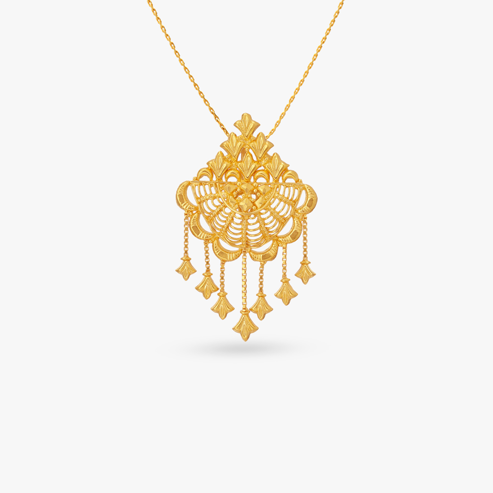 Petal Cascade Gold Maang Tikka,,hi-res image number null