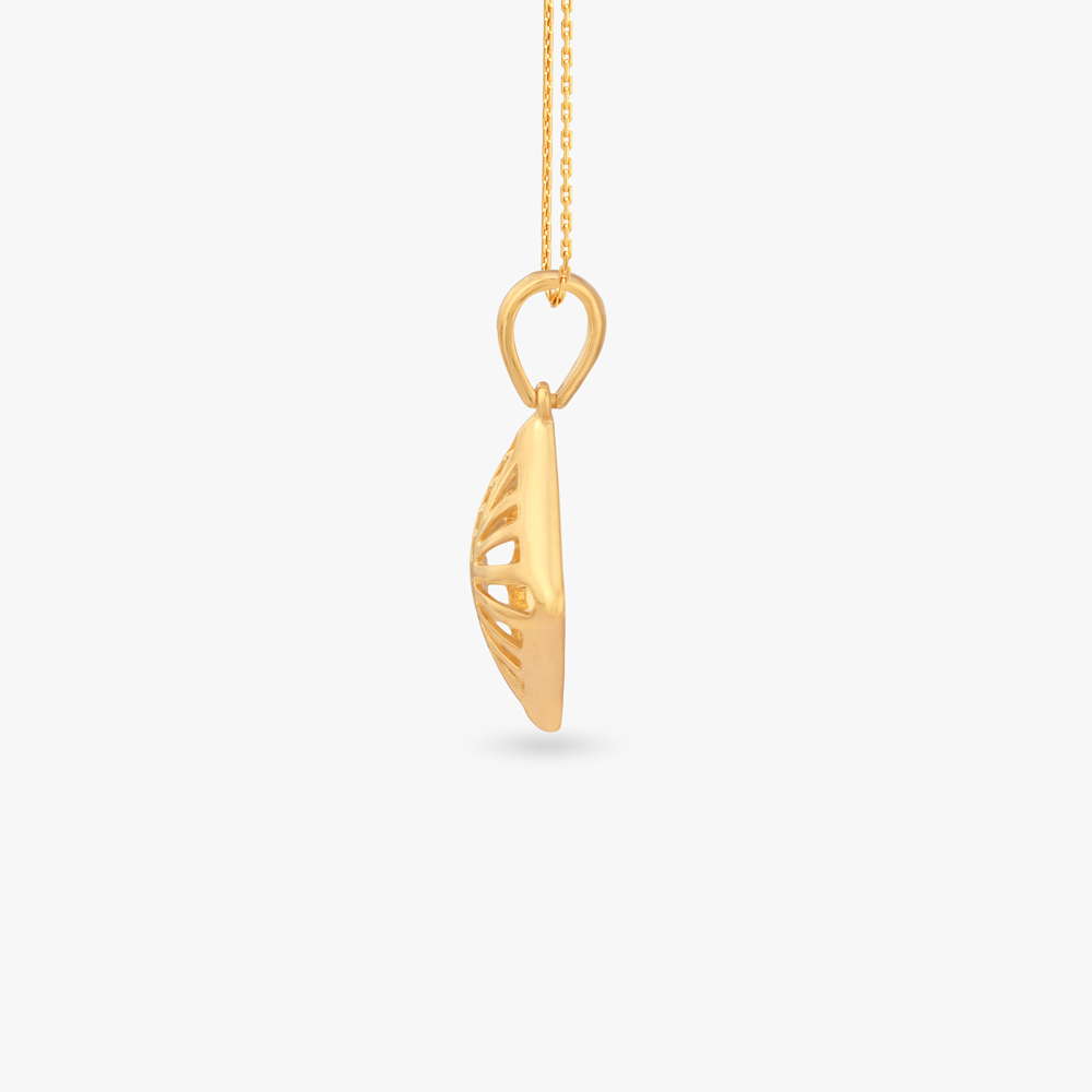 Sunbeam Frame Gold Pendant,,hi-res image number null