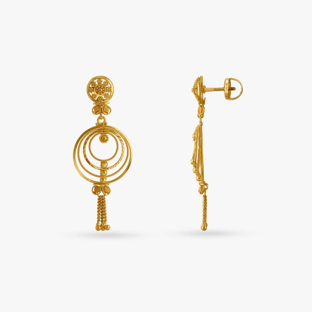 Radial Filigree Drop Earrings,,hi-res image number null