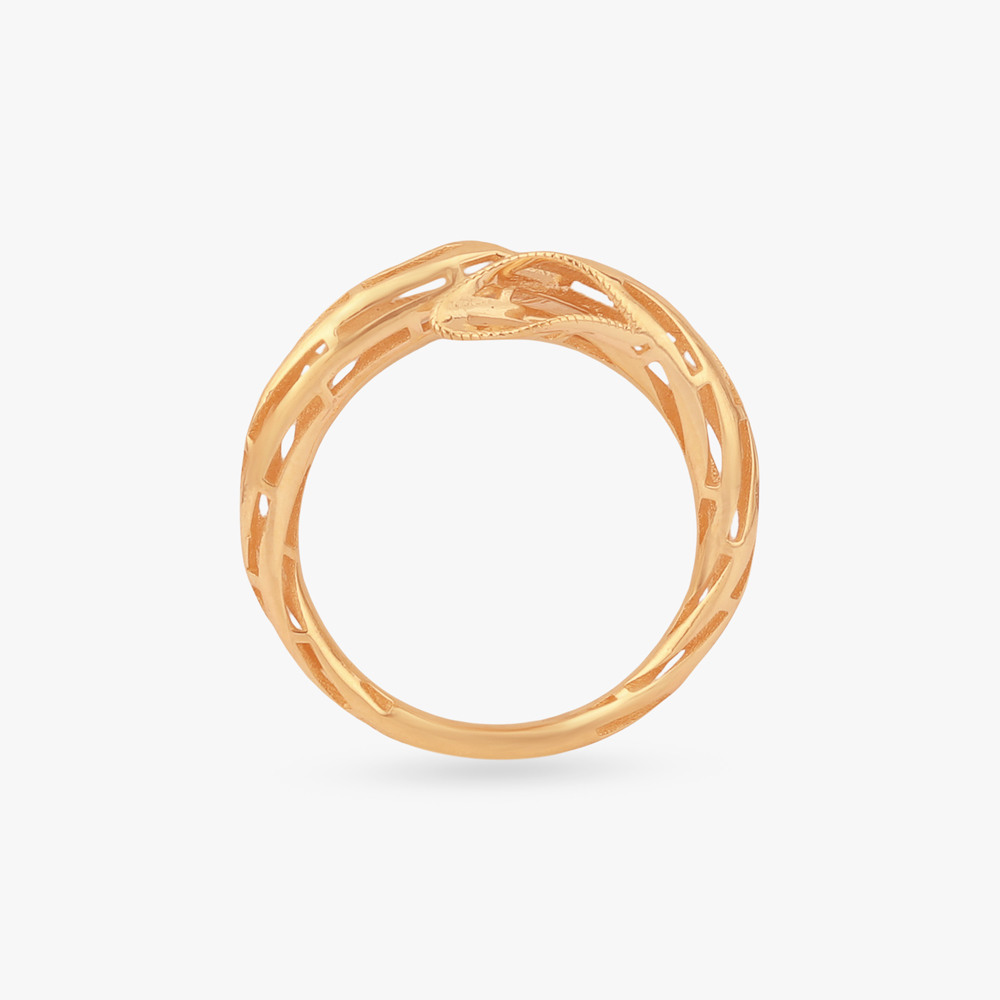 Sculpted Scale Gold Ring,,hi-res image number null