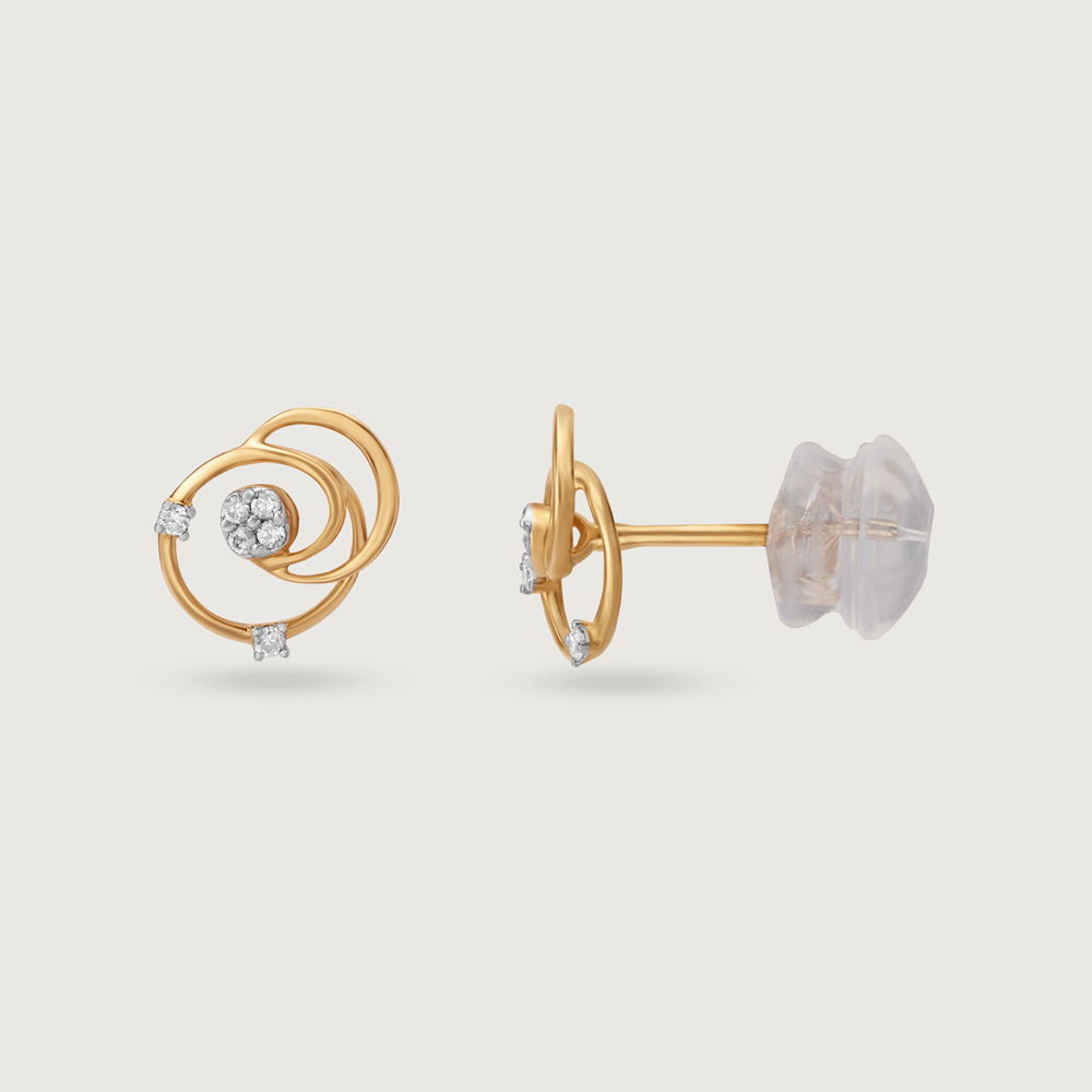 Whispers of the Cosmos 14KT Diamond Stud Earring,,hi-res image number null