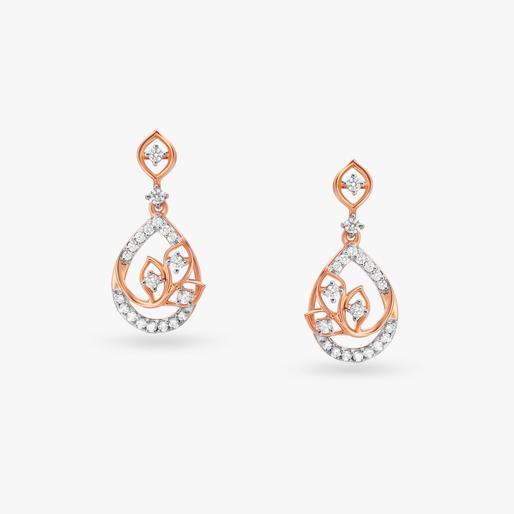 Teardrop Diamond Pendant and Earrings Set,,hi-res image number null