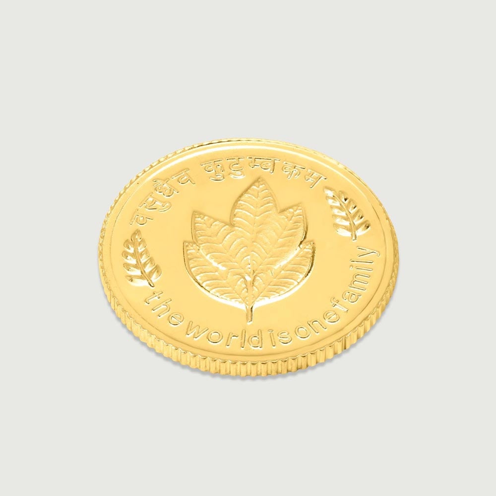 8 GM 22 Karat  Sublime Mango Leaf Gold Coin,,hi-res image number null
