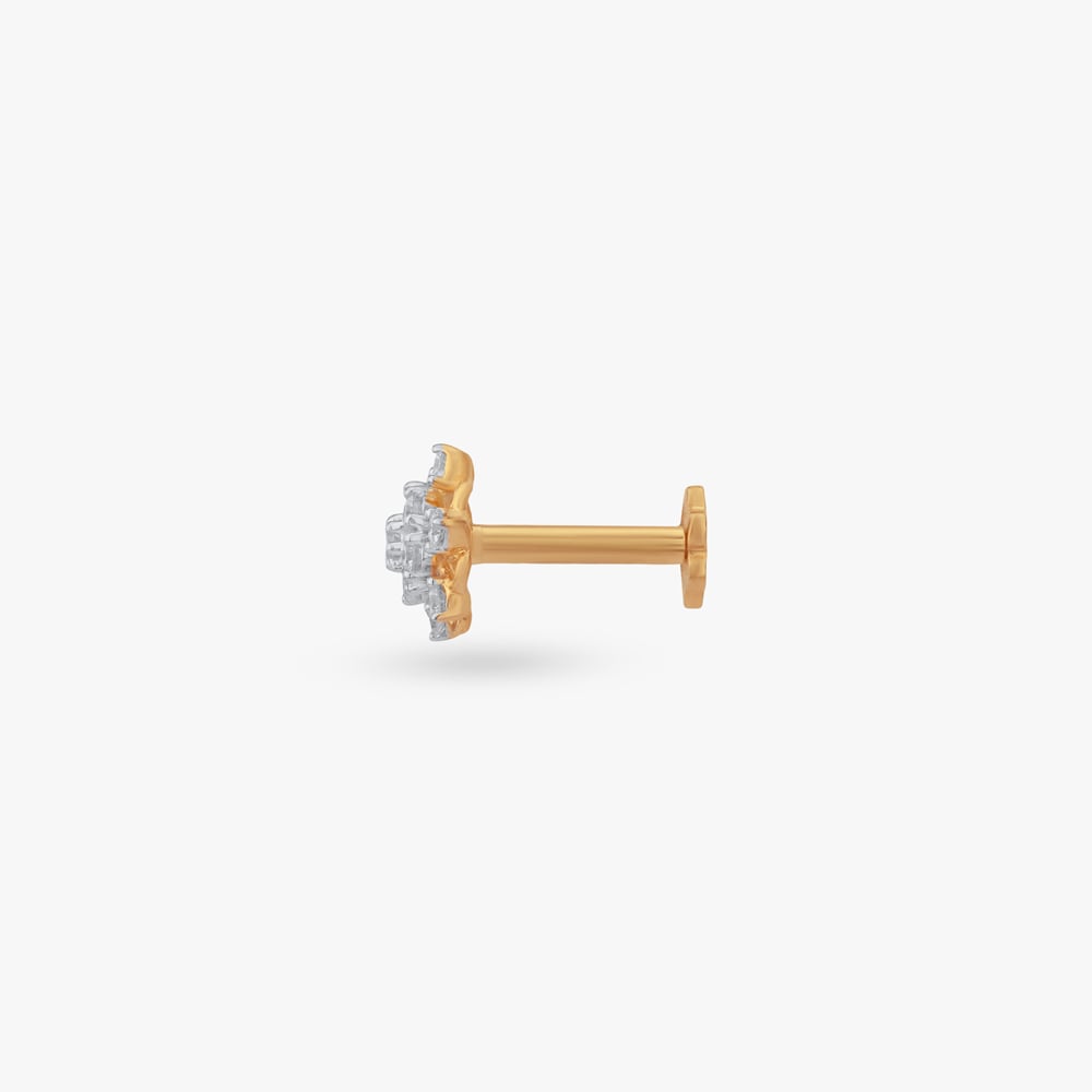 Luxe Petal Diamond Nose Pin,,hi-res image number null